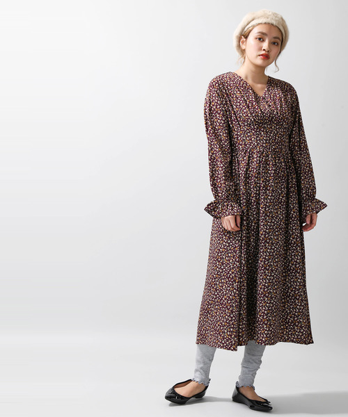 WEGO（ウィゴー）の「WEGO/フラワーロングワンピース（ワンピース・レディース・ブラック/ワイン・FREE）」の12枚目の写真