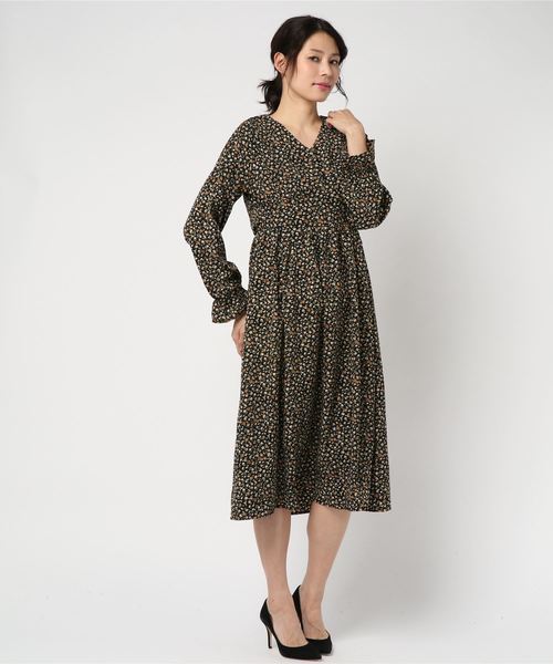 WEGO（ウィゴー）の「WEGO/フラワーロングワンピース（ワンピース・レディース・ブラック/ワイン・FREE）」の14枚目の写真