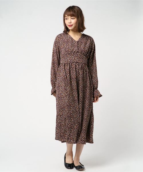 WEGO（ウィゴー）の「WEGO/フラワーロングワンピース（ワンピース・レディース・ブラック/ワイン・FREE）」の15枚目の写真