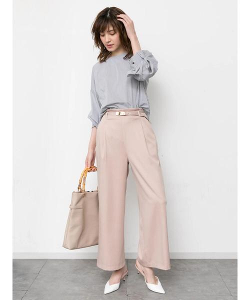 イェッカ ヴェッカ YECCA VECCA ・チェック柄ベルト付ワイド
