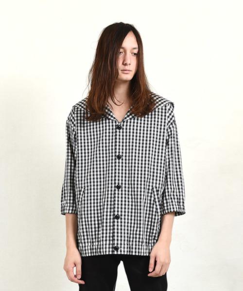 MILKBOY（ミルクボーイ）の「SAILOR シャツジャケット（ブルゾン・メンズ・ブラック/ベージュ/サックスブルー/チェック・FREE）」の4枚目の写真