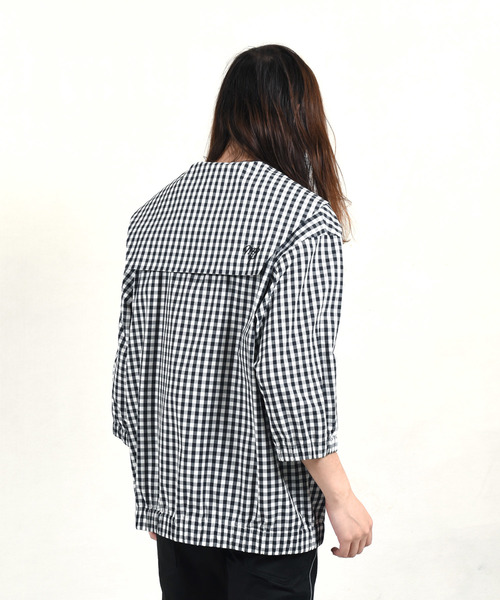 MILKBOY（ミルクボーイ）の「SAILOR シャツジャケット（ブルゾン・メンズ・ブラック/ベージュ/サックスブルー/チェック・FREE）」の8枚目の写真