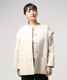 CLANE | CORDUROY BOX JACKET(ノーカラージャケット)