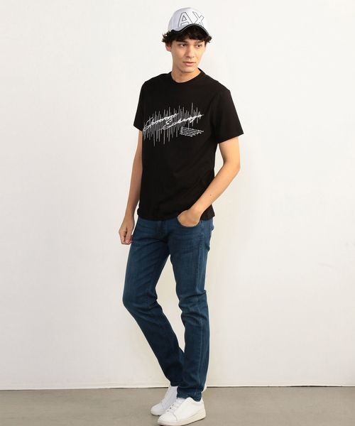 ARMANI EXCHANGE（アルマーニエクスチェンジ）の「【A|Xアルマーニ エクスチェンジ】ビックAXロゴ　パネルキャップ（キャップ・メンズ・ホワイト/ブラック・FREE）」の9枚目の写真