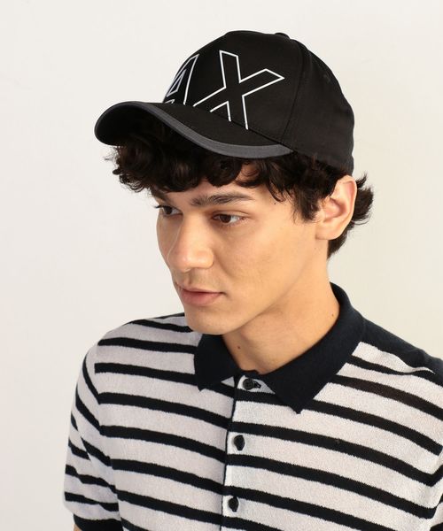 ARMANI EXCHANGE（アルマーニエクスチェンジ）の「【A|Xアルマーニ エクスチェンジ】ビックAXロゴ　パネルキャップ（キャップ・メンズ・ホワイト/ブラック・FREE）」の11枚目の写真