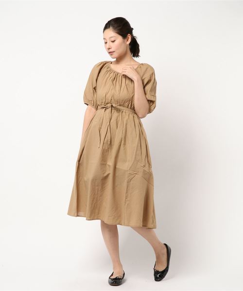 E Hyphen World Gallery イーハイフンワールドギャラリー の ギャザーパフワンピース ワンピース Wear