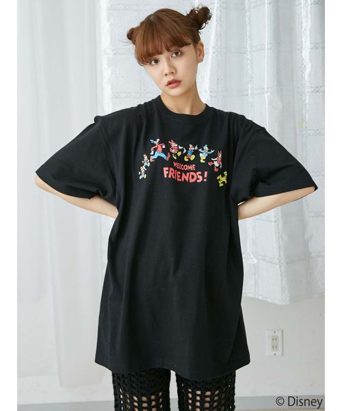 merry jenny(メリージェニー)の「MICKEY FRIENDS T(Tシャツ/カットソー・レディース・ブラック/オフホワイト/ピンク/ラベンダー/クリーム・FREE)」の4枚目の写真