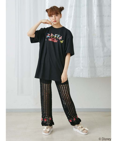 merry jenny(メリージェニー)の「MICKEY FRIENDS T(Tシャツ/カットソー・レディース・ブラック/オフホワイト/ピンク/ラベンダー/クリーム・FREE)」の7枚目の写真