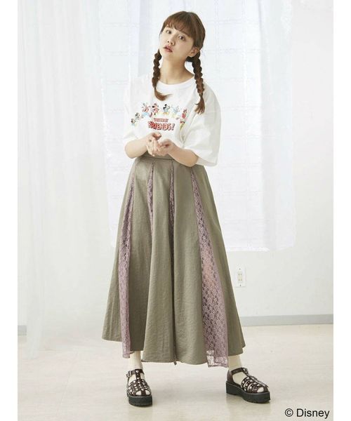 merry jenny(メリージェニー)の「MICKEY FRIENDS T(Tシャツ/カットソー・レディース・ブラック/オフホワイト/ピンク/ラベンダー/クリーム・FREE)」の12枚目の写真