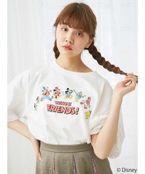 merry jenny(メリージェニー)の「MICKEY FRIENDS T(Tシャツ/カットソー・レディース・ブラック/オフホワイト/ピンク/ラベンダー/クリーム・FREE)」の13枚目の写真