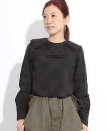 BEAMS BOY | BEAMS BOY / 2重襟 Wバックボタン ショートブラウス(シャツ/ブラウス)