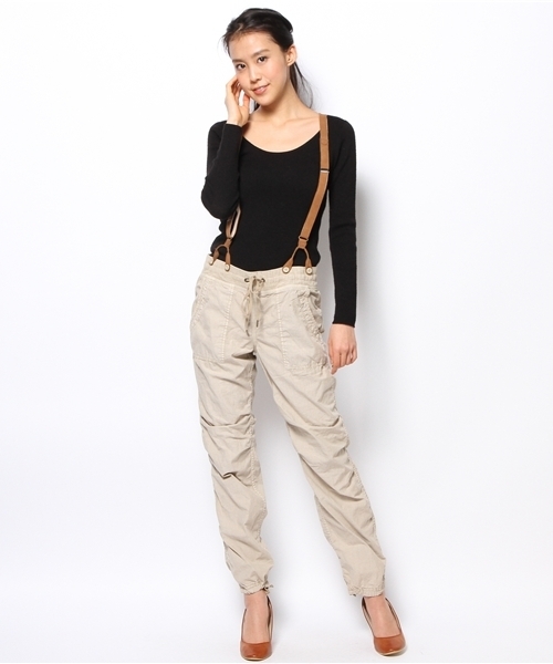 goa（ゴア）の「サスペンダー付 硫化カーゴPT（カーゴパンツ・レディース・モカ/ベージュ/カーキ/カモフラージュ・FREE）」の7枚目の写真