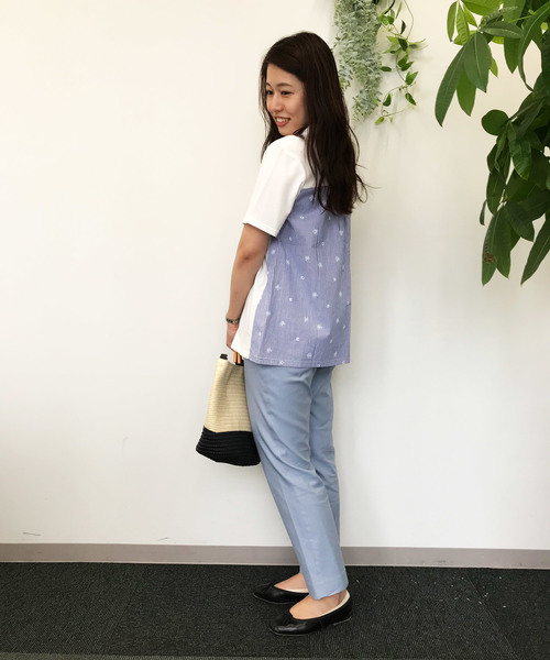 DECOY SINCE 1981（デコイシンスイチキュウハチイチ）の「麻混さらさらパンツ（その他パンツ・レディース・ベージュ/ネイビー/サックスブルー/モカ・64/67）」の7枚目の写真