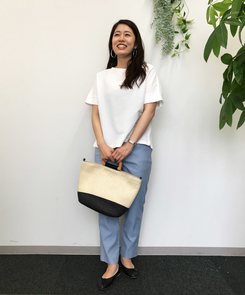 DECOY SINCE 1981（デコイシンスイチキュウハチイチ）の「麻混さらさらパンツ（その他パンツ・レディース・ベージュ/ネイビー/サックスブルー/モカ・64/67）」の10枚目の写真