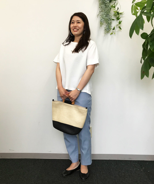 DECOY SINCE 1981（デコイシンスイチキュウハチイチ）の「麻混さらさらパンツ（その他パンツ・レディース・ベージュ/ネイビー/サックスブルー/モカ・64/67）」の9枚目の写真