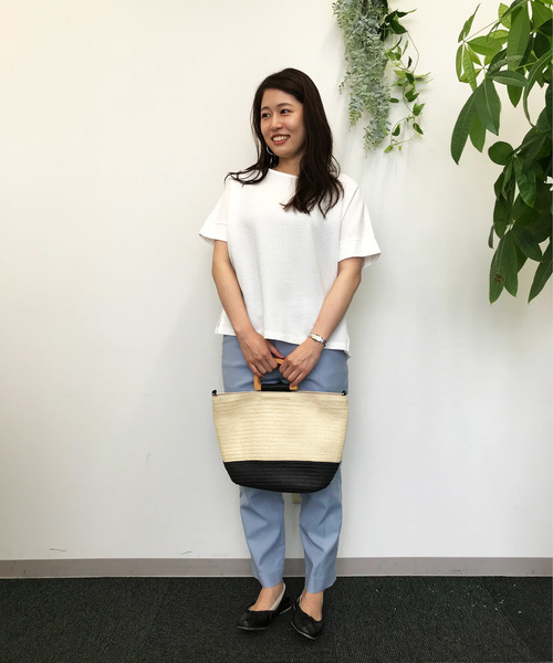 DECOY SINCE 1981（デコイシンスイチキュウハチイチ）の「麻混さらさらパンツ（その他パンツ・レディース・ベージュ/ネイビー/サックスブルー/モカ・64/67）」の13枚目の写真