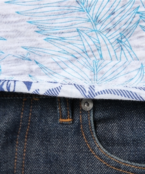MEN'S BIGI（メンズビギ）の「【スマート5月号P48 山本裕典さん着用】 トロピカルプリントTシャツ（Tシャツ/カットソー・メンズ・ネイビー/グリーン・LARGE/SMALL/MEDIUM/LL）」の6枚目の写真