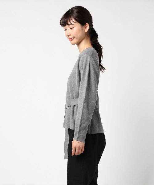 LADYMADE(レディメイド)の「カシミア混ショルダーベルトニットプルオーバー(ニット/セーター・レディース・ベージュ/グレー/パープル系その他・FREE)」の4枚目の写真