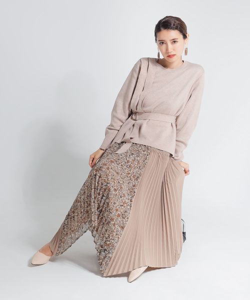 LADYMADE(レディメイド)の「カシミア混ショルダーベルトニットプルオーバー(ニット/セーター・レディース・ベージュ/グレー/パープル系その他・FREE)」の7枚目の写真