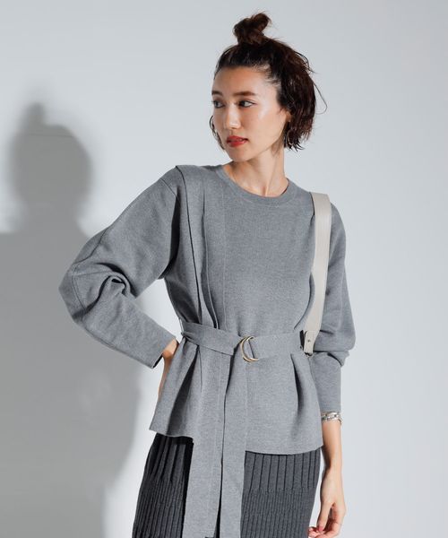 LADYMADE(レディメイド)の「カシミア混ショルダーベルトニットプルオーバー(ニット/セーター・レディース・ベージュ/グレー/パープル系その他・FREE)」の17枚目の写真