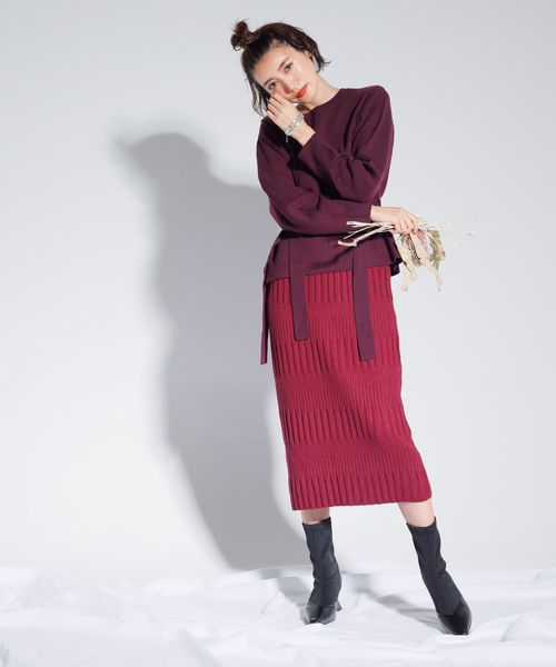 LADYMADE(レディメイド)の「カシミア混ショルダーベルトニットプルオーバー(ニット/セーター・レディース・ベージュ/グレー/パープル系その他・FREE)」の20枚目の写真