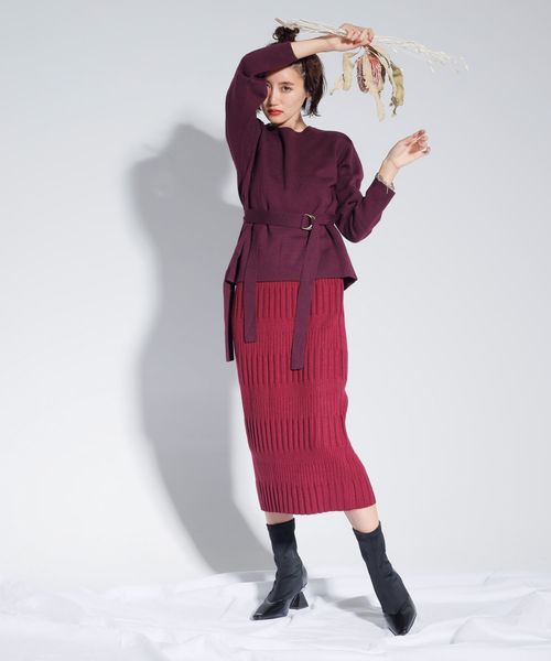 LADYMADE(レディメイド)の「カシミア混ショルダーベルトニットプルオーバー(ニット/セーター・レディース・ベージュ/グレー/パープル系その他・FREE)」の21枚目の写真