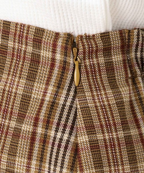 archives（アルシーヴ）の「【SETUPにも】先染めチェックスカパン（スカート・レディース・キャメル/ワイン・MEDIUM）」の5枚目の写真