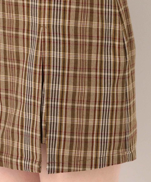 archives（アルシーヴ）の「【SETUPにも】先染めチェックスカパン（スカート・レディース・キャメル/ワイン・MEDIUM）」の4枚目の写真