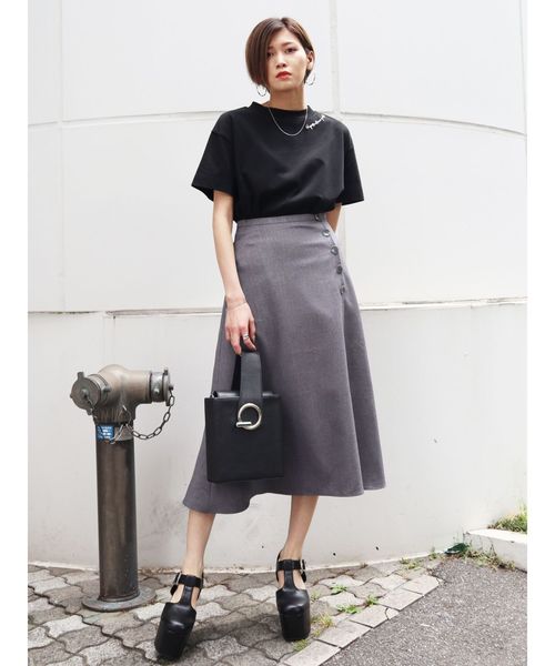 EMODA(エモダ)の「【EMODA×佐藤晴美】リラックスヘムフレアスカート(スカート・レディース・グレー/ブラック/その他・SMALL/MEDIUM)」の8枚目の写真