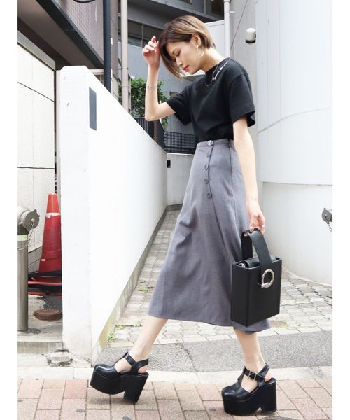 EMODA(エモダ)の「【EMODA×佐藤晴美】リラックスヘムフレアスカート(スカート・レディース・グレー/ブラック/その他・SMALL/MEDIUM)」の9枚目の写真