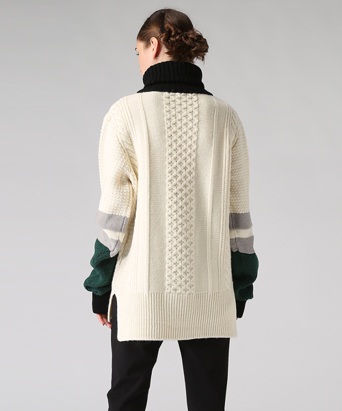 mame(マメ)の「KNIT(ニット/セーター・レディース・ホワイト/ブルー・1)」の7枚目の写真