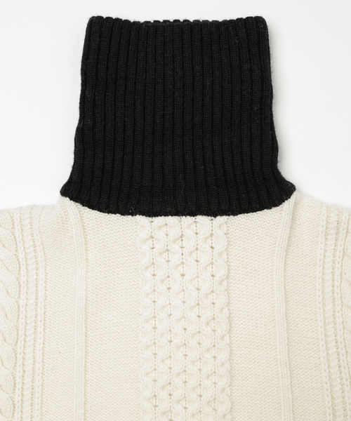 mame(マメ)の「KNIT(ニット/セーター・レディース・ホワイト/ブルー・1)」の10枚目の写真