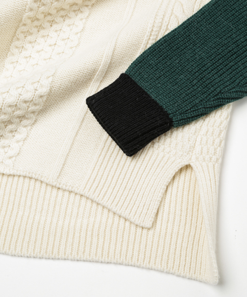 mame(マメ)の「KNIT(ニット/セーター・レディース・ホワイト/ブルー・1)」の4枚目の写真