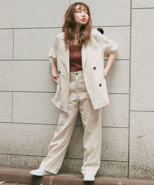 apres jour（アプレジュール）の「リネンミックスクロスジャケット【ZOZOTOWN限定アイテム】（テーラードジャケット・レディース・モカ/ライトベージュ・フリー）」の15枚目の写真