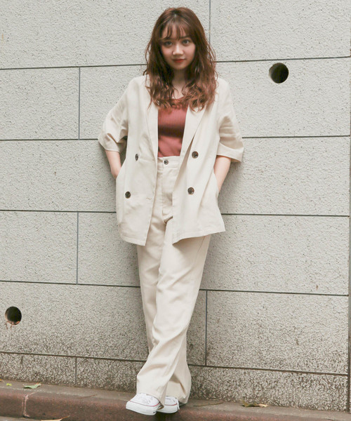 apres jour（アプレジュール）の「リネンミックスクロスジャケット【ZOZOTOWN限定アイテム】（テーラードジャケット・レディース・モカ/ライトベージュ・フリー）」の16枚目の写真