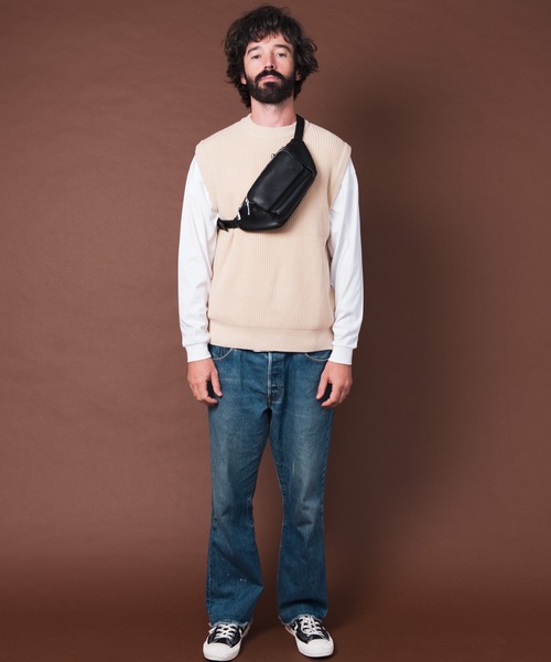 YARD PLUS（ヤードプリュス）の「YARD PLUS レザーウエストBAG（ボディバッグ/ウエストポーチ・メンズ・ブラック・FREE）」の8枚目の写真