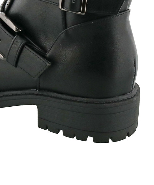 byあしながおじさん（バイアシナガオジサン）の「〈ｂｙあしながおじさん〉ショートエンジニアブーツ（ブーツ・レディース・ブラック/ダークブラウン/ブラック系その他・LL/S/M/L）」の12枚目の写真