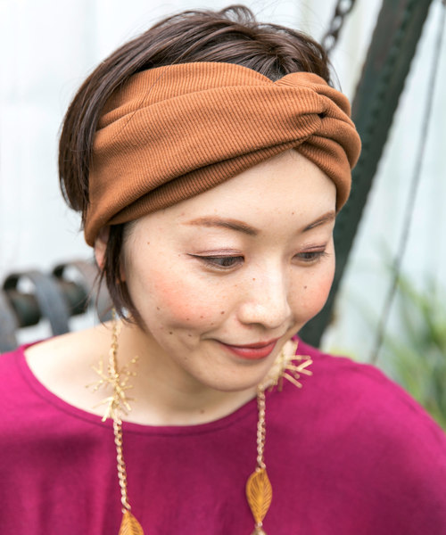 チャイハネ（チャイハネ）の「【チャイハネ】ツイストワイドヘアバンド（ヘアバンド・レディース・ブラック/ブラウン/ターコイズブルー/オレンジ・FREE）」の8枚目の写真