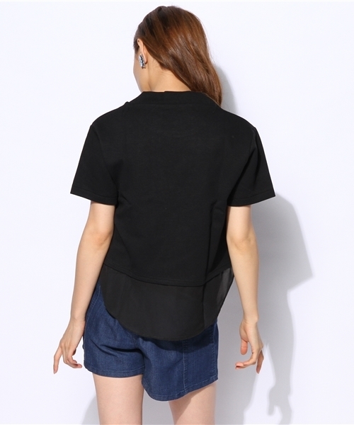 MOUSSY（マウジー）の「Shirt Layard TEE（Tシャツ/カットソー・レディース・ホワイト/ダークグリーン/ブラック・1/2）」の8枚目の写真
