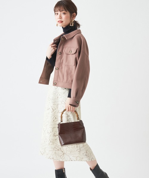 natural couture（ナチュラルクチュール）の「チューリップ柄スカート（スカート・レディース・アイボリー/オフホワイト/ブラック・FREE）」の7枚目の写真