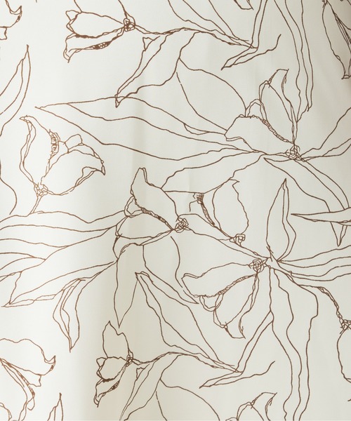 natural couture（ナチュラルクチュール）の「チューリップ柄スカート（スカート・レディース・アイボリー/オフホワイト/ブラック・FREE）」の4枚目の写真