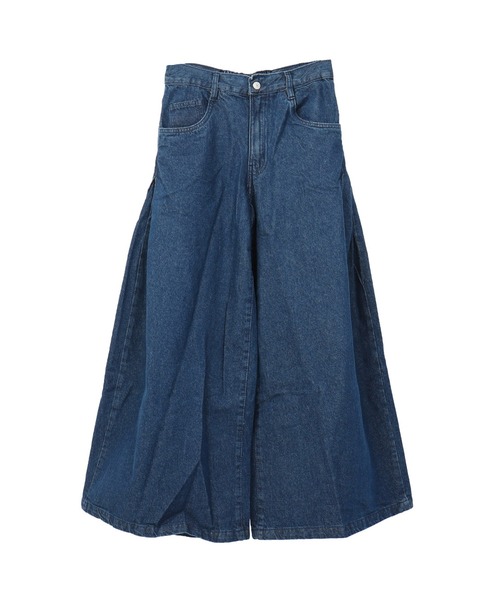 Fashion Letter（ファッションレター）の「ロング丈デニムバギーパンツ（デニムパンツ・レディース・ネイビー/ブルー・M/L）」の15枚目の写真