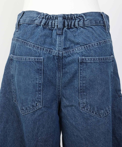 Fashion Letter（ファッションレター）の「ロング丈デニムバギーパンツ（デニムパンツ・レディース・ネイビー/ブルー・M/L）」の17枚目の写真