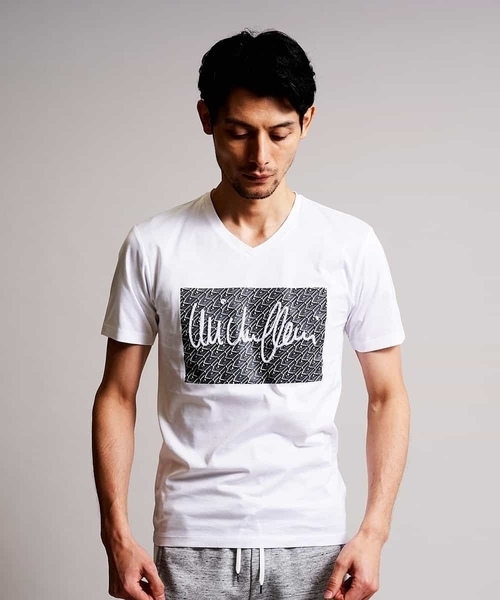 MICHEL KLEIN HOMME (ミッシェルクランオム)の「カットソー(アルディ)(Tシャツ/カットソー・メンズ・ホワイト/ベージュ/ブラウン・MEDIUM/LARGE/X-LARGE)」の1枚目の写真