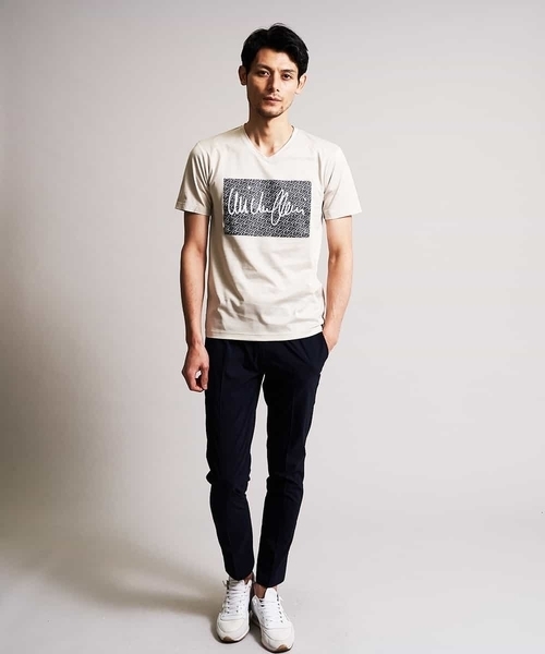MICHEL KLEIN HOMME (ミッシェルクランオム)の「カットソー(アルディ)(Tシャツ/カットソー・メンズ・ホワイト/ベージュ/ブラウン・MEDIUM/LARGE/X-LARGE)」の4枚目の写真