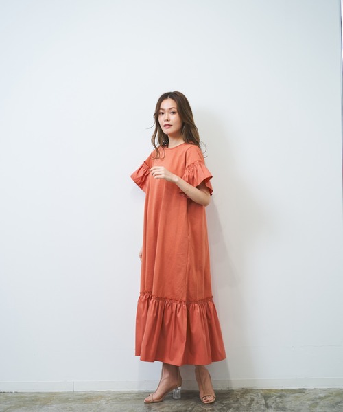 【WEB限定】異素材ドッキングカットワンピース