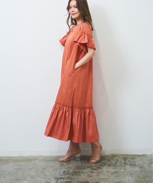 【WEB限定】異素材ドッキングカットワンピース