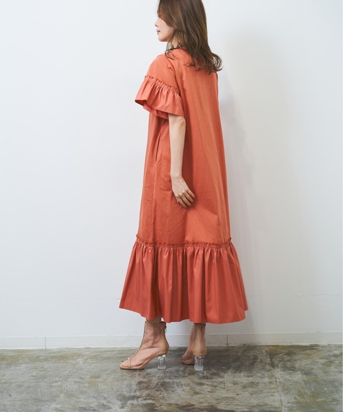 【WEB限定】異素材ドッキングカットワンピース