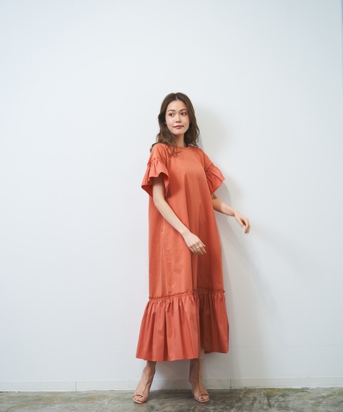 【WEB限定】異素材ドッキングカットワンピース