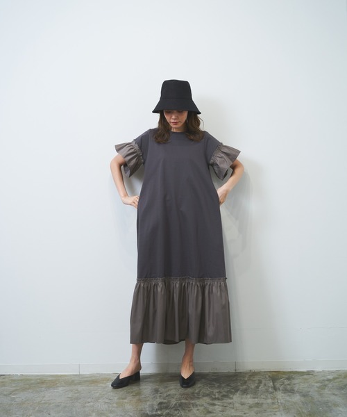 【WEB限定】異素材ドッキングカットワンピース
